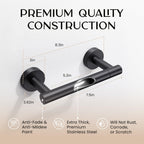 Day Moon™ - Toilet Paper Holder - Modern Roll Holder for Bathroom - 1 Pack - Wall Mount - Classic, Black