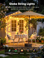 Minetom Globe String Lights, 33 Feet 100 Led Fairy Lights Plug in