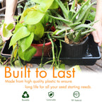 Gardzen 10 Pack Seed Trays Reusable Plant Grow Trays No Drain Holes
