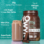 OWYN Only What You Need Chocolate Flavored Protein Powder, 20g Protein, 4g Sugar, 3g Fiber, Dairy Free, Plant Based Protein Powder, 2LB
