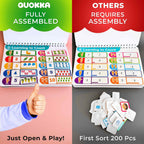 QUOKKA Montessori Busy Book for Toddlers 3-5 - Pre K Toddler Learning Activities for Homeschooling - My Preschool Busy Book for Ages 4-8 - 15 Kids Educational Activities