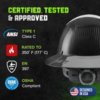 LIFT Safety HDF50C-20CK DAX Carbon Fiber Full Brim 50-50, White/Black Camo