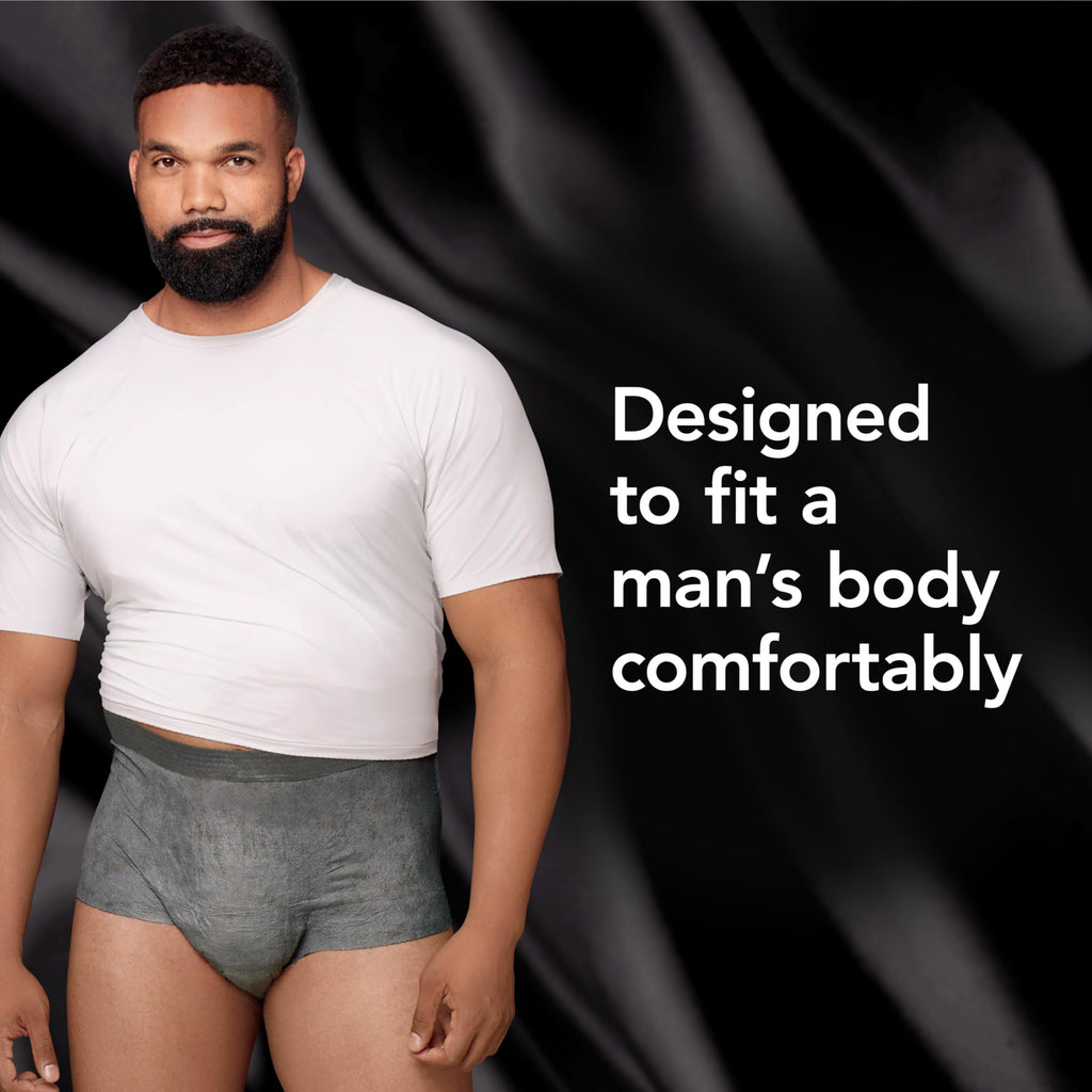 Depend Real Fit Adult Diapers, Incontinence Underwear for Men, Disposable, Maximum Absorbency, Large/Extra Large, Grey, 20 Count, Packaging May Vary