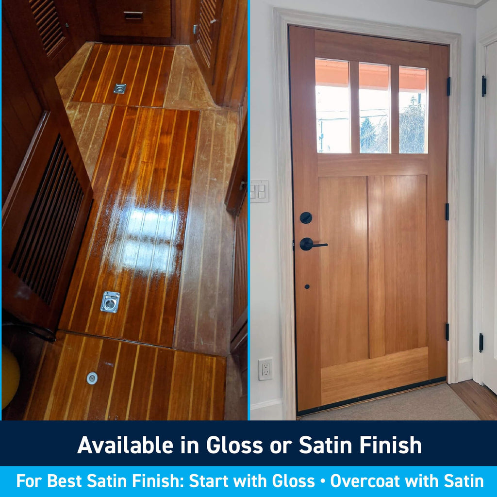 TotalBoat Gleam Marine Spar Varnish, Gloss and Satin Polyurethane Finish for Wood, Boats and Outdoor Furniture (Gloss Quart)
