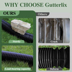 Gutterlix 4 Pack Flexible Gutter Downspout Extensions Extendable from 21" to 67", Downspout Extender Comes with Adapters, Thickened Down spout Drain Extension for Rainwater Drainage(Black)