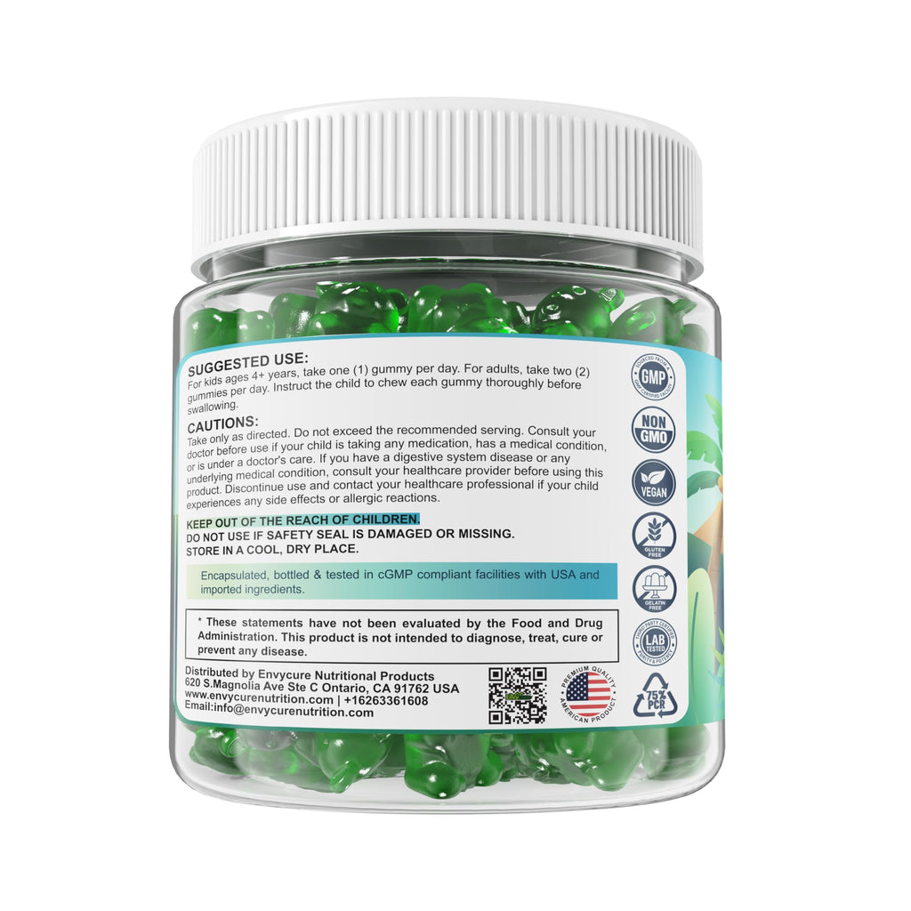 Zeolite Detox for kids & Adult-Sugar Free Zeolite Detox Gummies with Spirulina, Chlorella, Milk Thistle, Magnesium Glycinate, Calcium Citrate for Energy, Focus, Digestive, Immune, Antioxidant - 120Cts