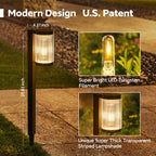 ELECLINK Solar Pathway Lights Outdoor, 2 Pack Upgraded Outdoor Solar Lights for Outside Super Bright Up to 12Hrs, IP65 Waterproof Solar Garden Lights for Sidewalk Driveway Decor Landscape Ligthting