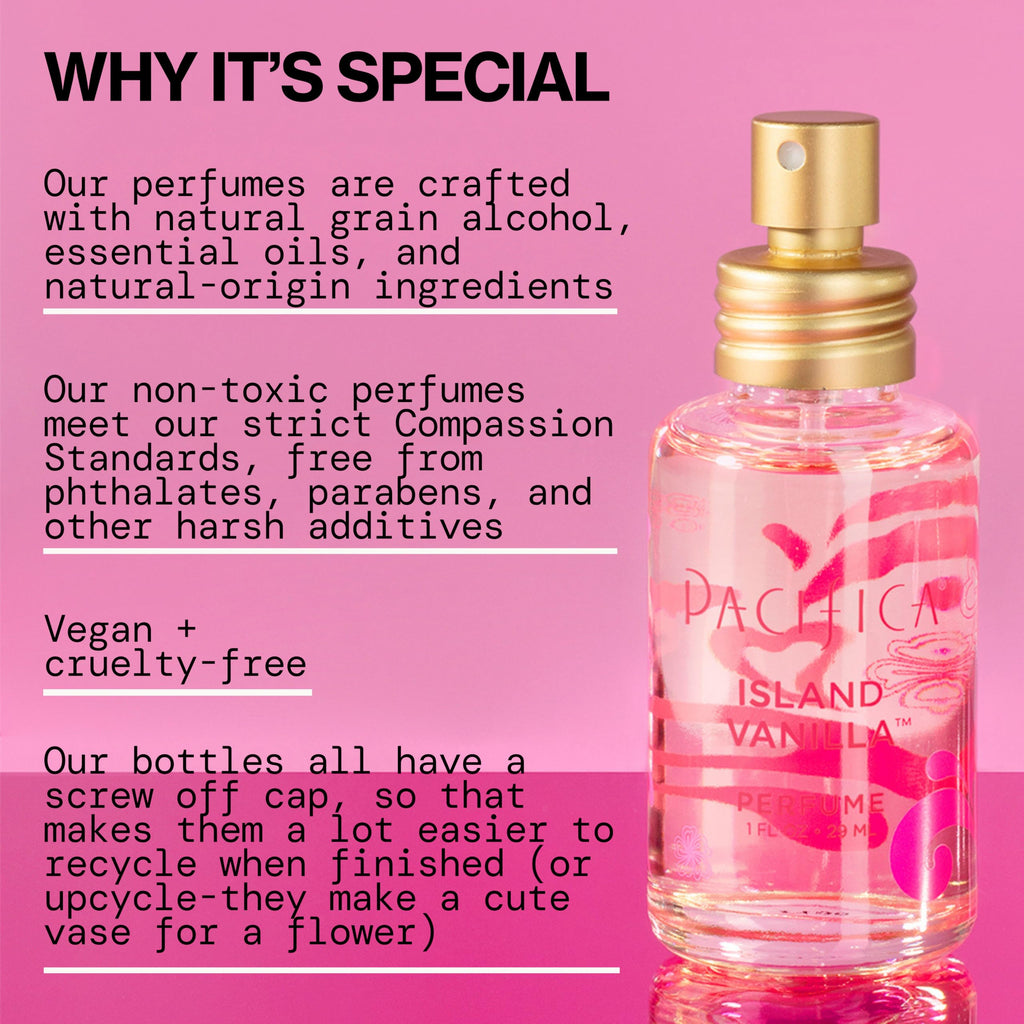Pacifica Island Vanilla Perfume ��� Clean Vanilla Fragrance for Women - Warm Tropical Aroma - Long-Lasting Clean Beauty Non Toxic Scent, Vegan & Cruelty-Free, 1 oz Travel-Friendly Spray