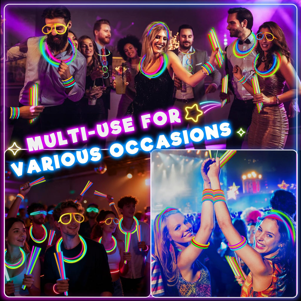 500 Pack Glow Sticks Bulk Party Pack Bright Glow in the Dark Party Supplies