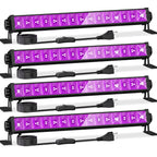 4 Pack LED 42W Black Lights, Blacklight Bars for Glow Party, Halloween