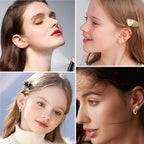 LOFITOR Hypoallergenic Surgical Steel Flat Back Earrings For Women Girls