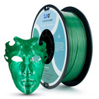 ZIRO Diamond Series Filament, 3D Printer Filament 1.75mm, Shiny Sparkle PLA with Glitter, Twinkling Neatly Wound 1kg/2.2lbs Spool, Fit Most FDM 3D Printers, Dimaond Green