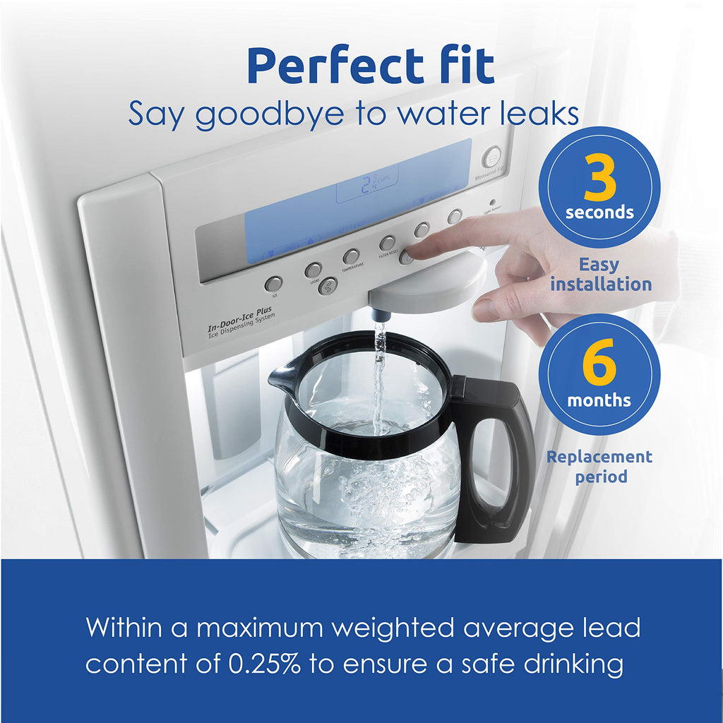 EPTWFU01 Water Filter, Replacement for Frigidaire EPTWFU01, Рurе Sоurсе Ultra 2, EWF02, 012505454226 Refrigerator Water Filter, Pack of 2