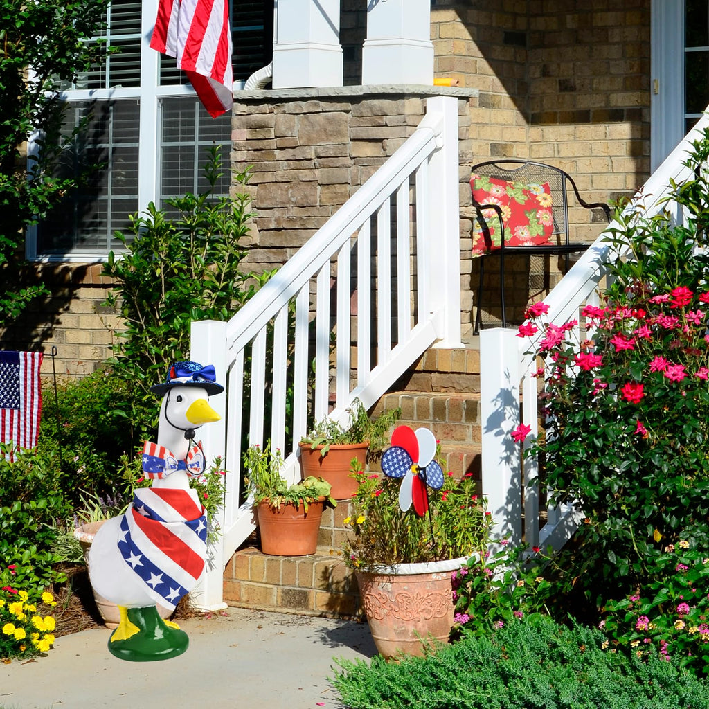2Sets 4th of July Porch Goose Outfits-Independence Day Porch Goose Clothes