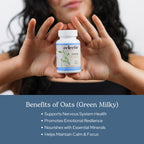 Eclectic Herb - Organic Oats Capsules | Milky Green Oats Avena Sativa | Nervous System Support | Natural Dietary Supplement | US-Grown, Vegan, Non-GMO, Gluten Free (90 CT | 375 mg)