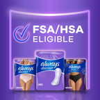 Always Discreet Incontinence Panty Liners for Bladder Leaks, Size 2, Very Light Absorbency, Long Length, 222 Count (2 Packs of 111)