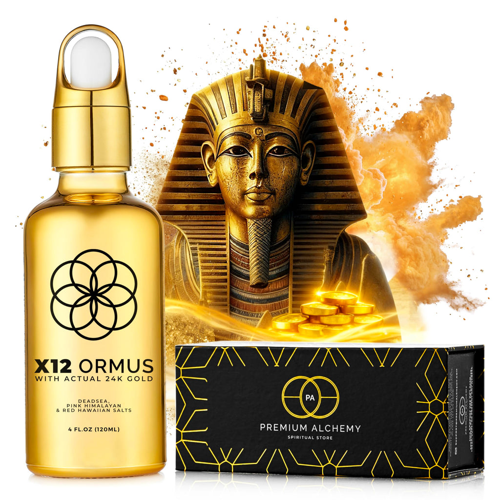 X12 Ormus Monoatomic Gold - Liquid Trace Mineral Blend with 24K Gold – Made by Real Alchemists - Dead Sea & Himalayan Salt - 4 fl oz