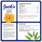 Jack's Classic 20-20-20 All Purpose Water-Soluble Fertilizer with Micronutrients to Provide General Growth on All Plants, 4lbs