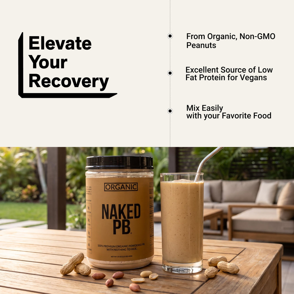 Organic Powdered Peanut Butter from US Farms – Bulk, Only 1 Ingredient - Roasted Peanuts, Vegan, No Additives, Preservative Free, No Salt, No Sugar - 45 Servings