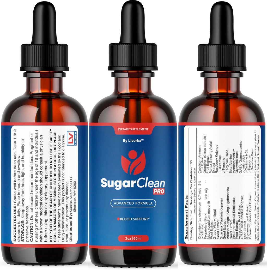 (3 Pack) Sugar Clean Pro Drops - Official SugarClean Pro Advanced Premium Liquid Formula Support - Maximum Strength, Natural Supplement for Overall Health & Wellness Reviews, 3 Bottles for 3 Months