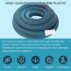 POOLWHALE Professional 1-1/2-Inch x 40-Feet Swimming Pool Vacuum Hoses and Weighted Rotatable Handle Vacuum Head with Wheels, Perfect for Above Ground and Inground Pools