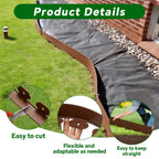 Garden Edging Border, 2In x 100 FT Landscape Edging with 90 Spikes, Brown