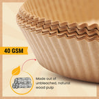 250 pcs Air Fryer Liners for Ninja, Round Disposable Airfryer Paper Liners – Non-Stick and Oil Proof for Easy Cleanup, Great for Oven, Pans & Baking – 8 Inch for 5-8 qt Basket