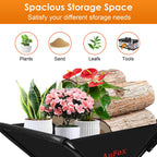 Collapsible Wheelbarrow with Flat-Free Wheel, Folding Utility Garden Cart
