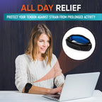 PhysFlex 2-Pack Elbow Brace for Men & Women, Adjustable Tennis & Golfer's Elbow Support Strap for Tendonitis Pain Relief - Compression Pad for Arm, Forearm, Tendon Pain Relief (Blue)