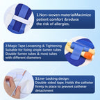 BeHerk Foley Catheter Stabilization Device, Self Adhesive Catheter Tube Urinary Leg Bag Holder Sticker, Catheter Supplies for PEG/G/Feeding Tube Holder Accessories, Pack of 10