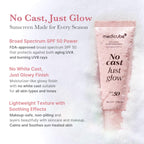 medicube No Cast Just Glow Collagen Sunscreen | SPF 50 Broad Spectrum Face Sunscreen | Lightweight, Non-Sticky, Hydrating Formula | Peptide, Cica for Soothing & Glow | Korean Skincare