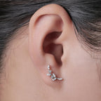limerencia ASTM F136 Threadless Push in Titanium Earrings,Hypoallergenic Flat Back Cubic Zirconia 18G 6mm 8mm Body Piercing Studs for Cartilage Helix Tragus Conch(a pair)