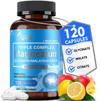 ASSR Triple Magnesium Complex – 300mg Magnesium Supplement with Glycinate, Malate & Citrate – Supports Relaxation, Muscle & Nerve Function – High Absorption, Vegan, Non-GMO, 120 Capsules