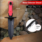 LRLXE Metal Detector Shovel, Heavy Duty Double Serrated Edge Digger
