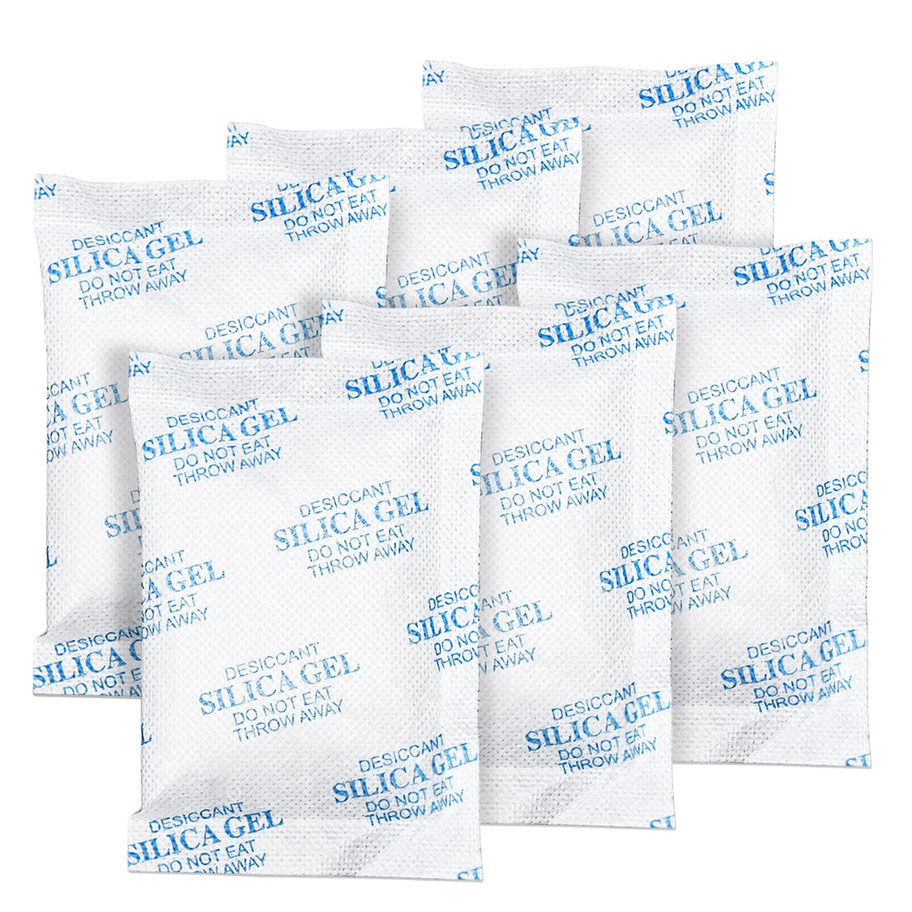 Absorbking Silica Gel Packets, 50 Gram 50 Packs Food Safe Moisture Absorbers, Desiccant Packs for Storage, Reusable Desiccant for Foods, Storage Bins, 3D Filaments, Electronics, Safes