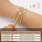 Yoosteel Gold Beaded Bracelets for Women Teen Girls, Gold Plated Jewelry