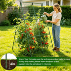 2 Pack Cucumber Trellis 48" L x 48" H, A-Frame Garden Trellis for Climbing Plants Outdoor, Vegetable Trellis for Raised Bed, Support for Squash Pea Zucchini Grape Flowers Tomato