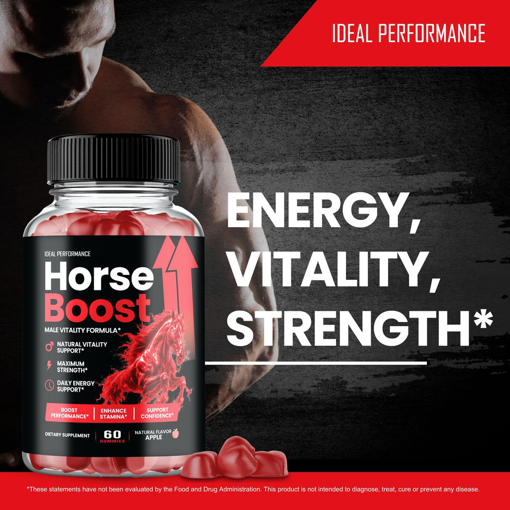 Horse Boost for Men Gummies, Official Horse Energy Boost Supplement Gummy, Maximum Strength, All Natural Formula for Daily Energy, Advanced Formula HorseBoost Health Support Reviews (3 Pack)