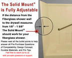 Grab Bar Mounting Kit for Fiberglass Showers – One-Piece Adjustable Spacer System – Precision Trim Fit for Stud Anchoring – Prevents Rotation & Uneven Compression – Made in USA