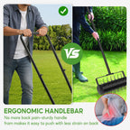 Lawn Aerator Tool, Heavy Duty Manual Lawn Aerators with Dual Weight Up to 100 lbs, Yard Aerator Lawn Tool with 39 Spikes, Grass Aerator for Lawn Care