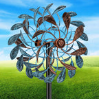 360° Wind Spinners Outdoor, Wind Sculptures Windmill with Metal Stake, 63.2" Kinetic Large Metal Yard Art Decor Spinners Pinwheels for Garden Outside Patio Lawn