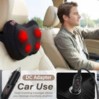 Papillon Back Massager with Heat,Shiatsu Pillow for Body Pain Relief Black