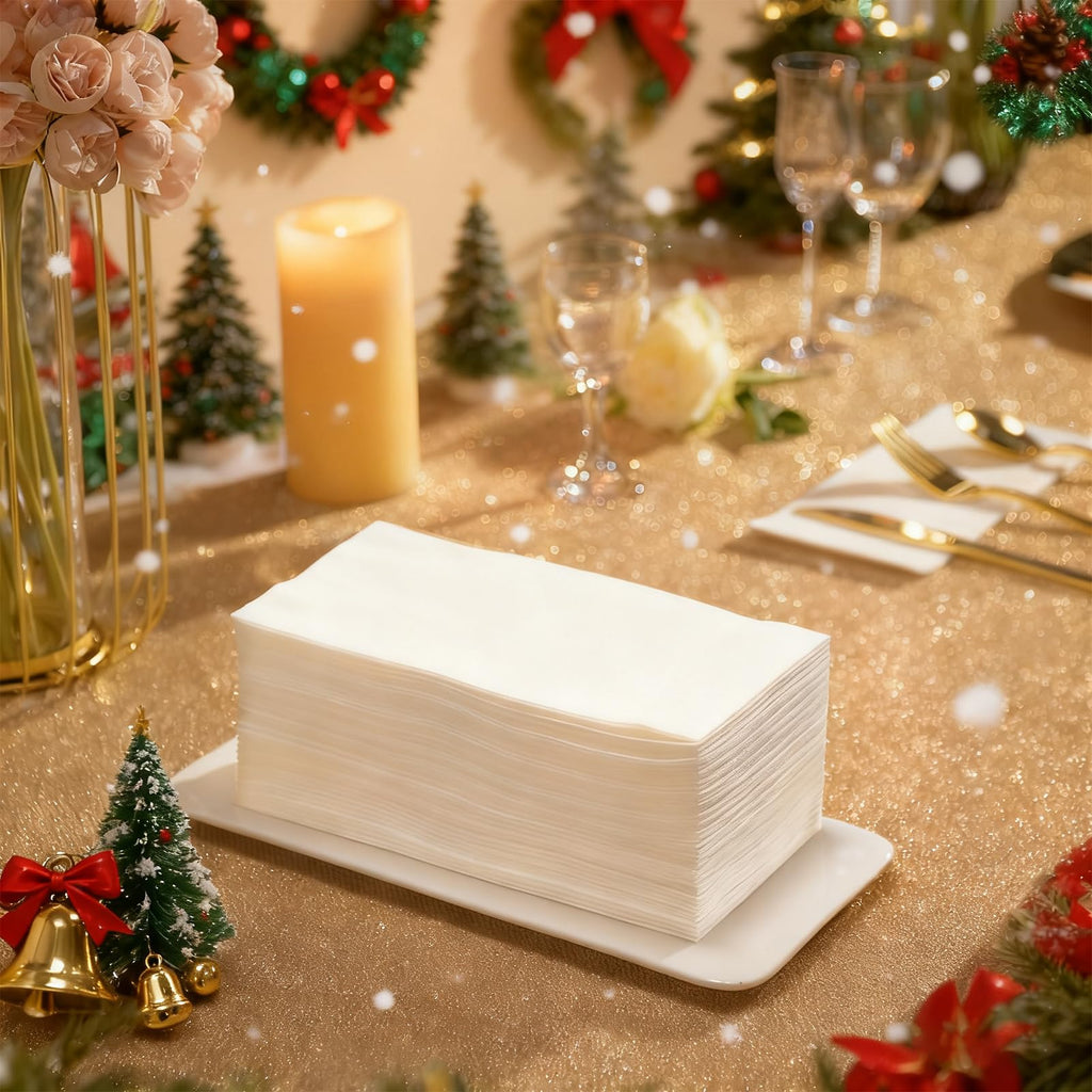 200PACK Disposable Hand Towels for Bathroom, Soft and Absorbent Paper Guest Towels Disposable Decorative Bathroom Hand Napkins for Kitchen, Parties, Weddings, Dinners