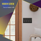 ENERLITES Elite Series Screwless Decorator Wall Plate Child Safe Outlet Cover, Gloss Finish, Size 4-Gang 4.68" H x 8.30" L, Unbreakable Polycarbonate Thermoplastic, SI8834-BDB, Brushed Dark Bronze