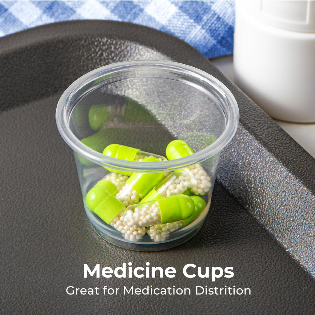 Fit Meal Prep 2500 Pack 4 oz BPA Free Condiment Cups No Lids, Disposable Jello Shots Containers, Small Dipping Sauce Cups, Plastic Ramekins in Bulk, Stackable Souffle Cups for Sample, Portioning