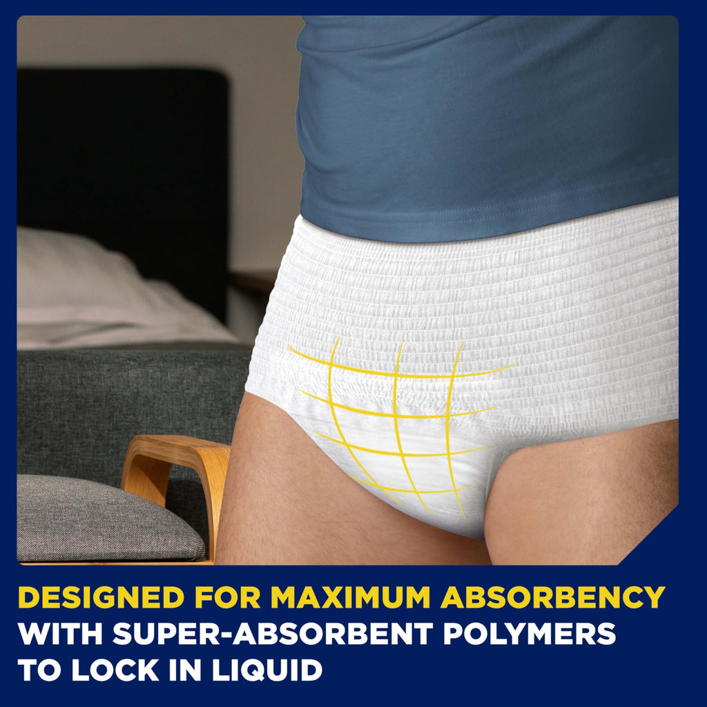 Tena Protective Adult Incontinence Underwear for Men, Maximum, S/M, 80 Count (Waist Size 25in-34in)
