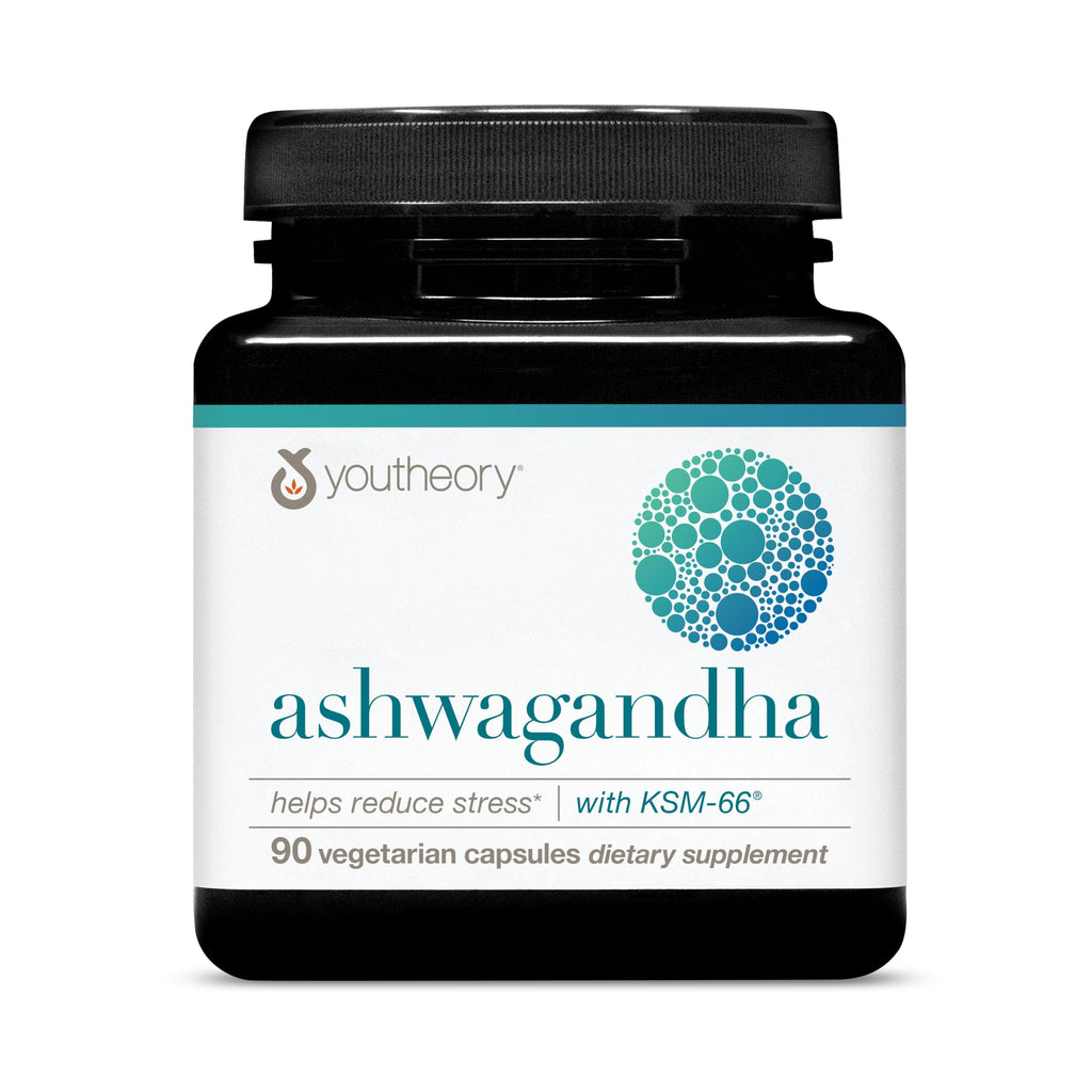Youtheory Ashwagandha - with Organic KSM-66 Ashwagandha - Herbal Blend to Support Stress Relief & Energy Levels* - Helps Support Mood* - 1,000 mg - 90 Vegetarian Capsules (45-Day Supply)