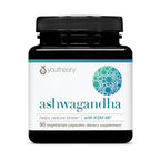 Youtheory Ashwagandha - with Organic KSM-66 Ashwagandha - Herbal Blend to Support Stress Relief & Energy Levels* - Helps Support Mood* - 1,000 mg - 90 Vegetarian Capsules (45-Day Supply)