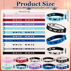Haiabei 120 Pcs Webbing Bracelets What Would Jesus Do Bracelets Christian Gifts WWJD Braceletss Jesus You Christian Bracelet-s Bulk Adjustable Wristbands Colorful for Church Women Men Fundraisers