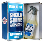 Sheila Shine 32oz Stainless Steel Cleaner and Polish - Cleans, Polishes & Protects Kitchen Appliances, Refrigerators, Sinks, Ovens & Grills - Leaves Streak Free Shine - Stainless Steel Spray Cleaner